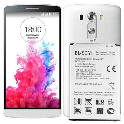 Dubbele IC-bescherming 3000mAh BL-53YH D851 D852 D855 Mobiele telefoonbatterij voor LG LS470