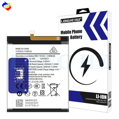3000mAh 3,85V oplaadbare Li-ion batterij QL1695 voor Samsung Galaxy A01 A015 in zwart