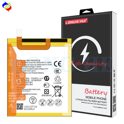 Dubbele IC-bescherming HB416683ECW batterij voor Huawei Nexus 6P H1511 H1512 mobiele telefoon