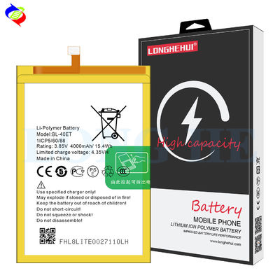 Vernieuwbare algemene BL-40ET Li-ion-polymerbatterijen voor Tecno L8 Lite 3.85V 4000mAh