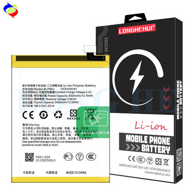 Dubbele IC-bescherming 3400mAh BLP661 A3 batterij voor OPPO A3 A3m F7 CPH1821 Mobiele telefoon