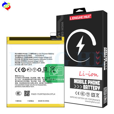 OPPO R15 Batterij 3450mAh BLP663 R15 Mobiele telefoonbatterij Zwart Oplaadbare batterijen