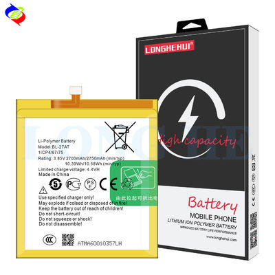Tecno Phantom 6 A6 BL-27AT 3.85V 2750mAh Lithium Ion Polymer vervangende batterij