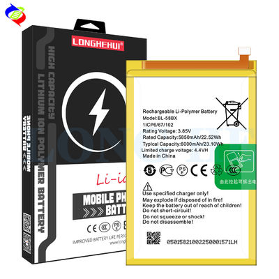6000mAh BL-58BX X680 batterij voor Infinix Hot 9 Play Mobile Device in witte afwerking