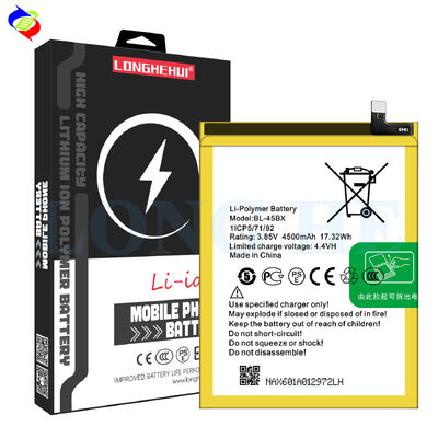 4500 mAh capaciteit Lithium Polymer Battery voor Infinix BL-45BX 3.58V vervangbaar opladen