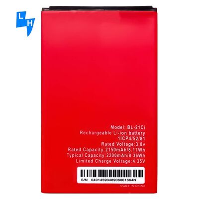 Zwarte 2200mAh capaciteit BL-21Ci OEM Li-ion mobiele telefoonbatterij voor itel A33 batterijen