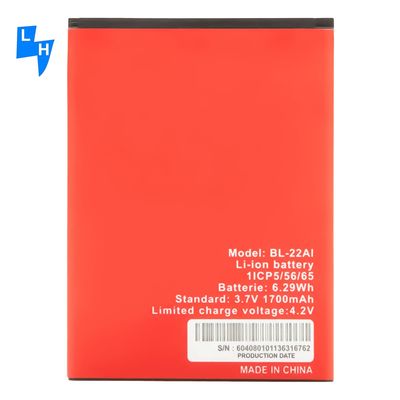 Double IC Protection BL-22AI 1700mAh OEM lithium-ion mobiele telefoonbatterij voor itel batterijen