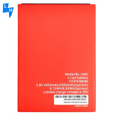 Zwarte BL-24EI 2400mAh Li-ion mobiele telefoonbatterij voor Itel A46 A44 S13 IT1508 Batteira