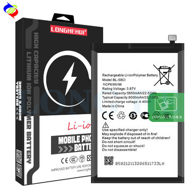 Hoge capaciteit 6000mAh Li-ion polymer batterij BL-58CI voor itel P40 P662L Originele 100% authentiek
