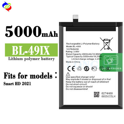 5000mAh BL-49iX OEM-batterij voor Infinix Smart HD 2021 100% Zero Cycle en compatibel