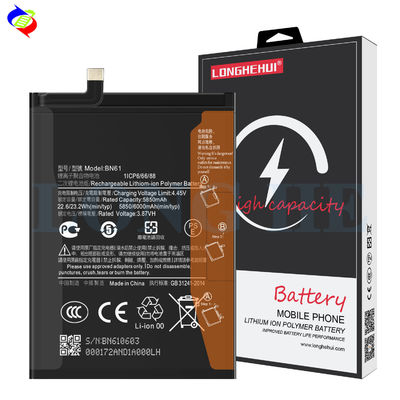 Zwarte oplaadbare lithium-ion-polymerbatterij BN61 voor MI POCO X3 8GB RAM 6000mAh 3.87V