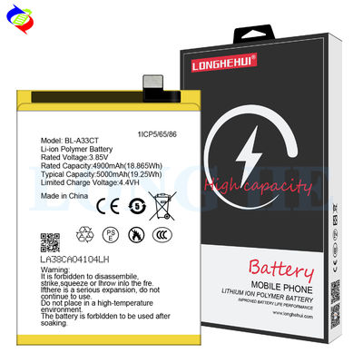 Compatibele Infinix-oplaadbare lithium-ion-polymerbatterij BL-A33CT voor GM22 5000mAh 3.85V