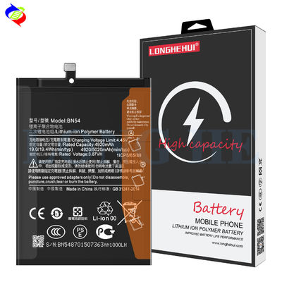 Mobiele telefoonmodellen Redmi 9/Redmi Note 9 Lithium-ion Polymer BN54 Batterij 500pcs ODM/OEM