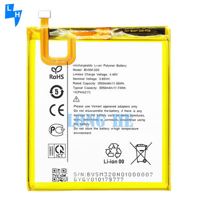 Herlaadbare OEM BVSM-320 4.35V 3050mAh gele lithium-polymerbatterij voor Vsmart Star