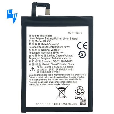 BL250 Batterij voor Lenovo Vibe S1/S1C50/S1A40 2420mAh Hoge capaciteit en lange levensduur