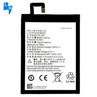 Mobiele batterijen voor Lenovo Vibe S1 Lite/S1LA40 BL260 2800mAh
