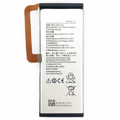 Batterij BL268 Voor Lenovo ZUK Z2 3500mAh Vervangende mobiele telefoonbatterij DOM 500PCS
