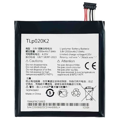 Alcatel One Touch Idol 3 4.7 OT6039 6039Y 6039H 6039K Batterij 2000mAh TLP020K1 TLP020K2