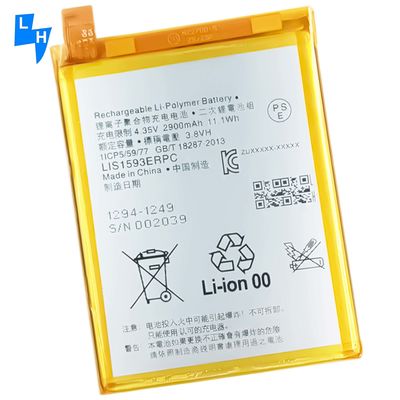 Dubbele IC-bescherming vervangende batterij LIS1593ERPC voor Sony Xperia Z5 2900mAh 3.8V