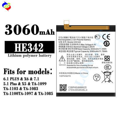 HE342 Lithium Polymer Battery voor Nokia X6 Mobiele telefoon Langdurig
