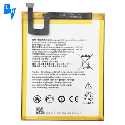500pcs OEM/ODM Double IC Protection Battery voor Lenovo-A6 note L19041 BL303 4000mAh