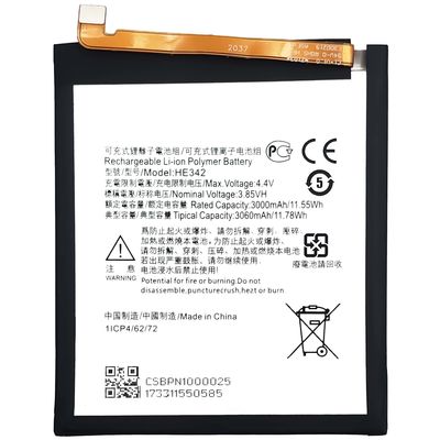 Dubbele IC-bescherming Mobiele telefoonbatterij HE342 Voor Nokia X6 Langdurig
