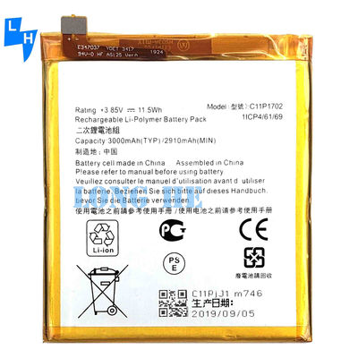 Oplaadbare lithiumbatterij voor ASUS ZenFone V Live V500KL 3000mAh 3.85V