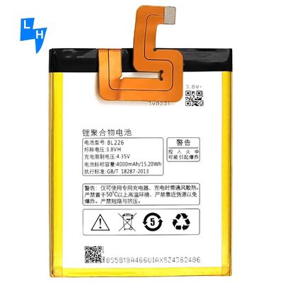 4000mAh Capaciteit BL226 3.8V Lithium Polymer Cell voor Lenovo S860 Vervangbare batterij