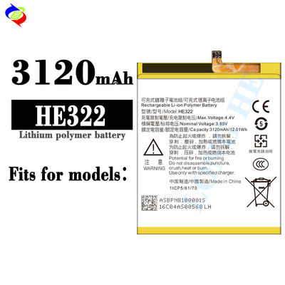 Vervanging van de telefoonbatterij A 3.85V 3120mAh oplaadbare batterijen voor Nokia HE322
