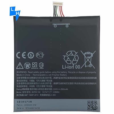 Een zwarte 2600mAh Lithium Polymer BOP9C100 batterij voor HTC D816 Desire816 Mobile Phone