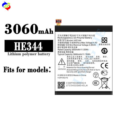 3060mAh HE344 Voor Nokia Smart Phone Oplaadbare lithium-polymer mobiele telefoonbatterij