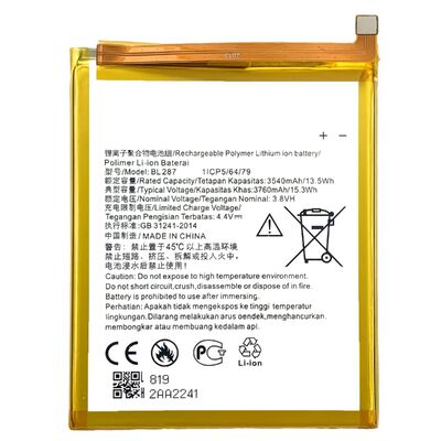 Hoge capaciteit en prestaties BL287-batterij voor Lenovo K9 Note 2018 Zwarte mobiele telefoon