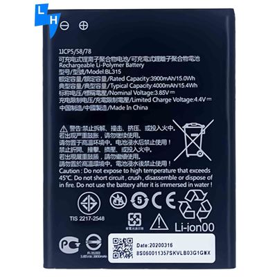 Mobiele telefoonbatterij BL315 4000mAh Batterij Voor Lenovo A7 Polymer Lithium-ion Battery
