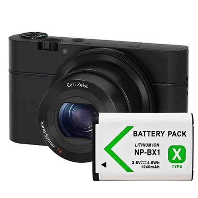 1240mAh 4,5V oplaadbare batterij voor Sony DSC-RX100 DSC-WX500 DSC-HX400 ZV-1 Camera