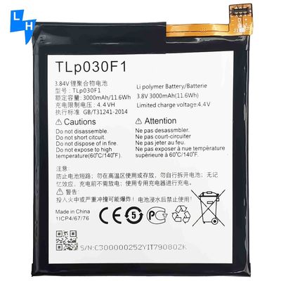 3000 mAh polymerbatterij voor BlackBerry DTEK60 TLP030F2 Mobiele telefoonsysteem Model 6070