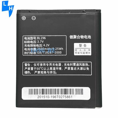 BL196 Batterij vervanging voor Lenovo P700 P700I telefoon 3.7V 2500mAh Lithiumbatterij