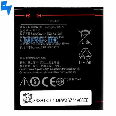 Lenovo A2010 A1000 A2580 A2860 A3800D Mobiele telefoon BL253 Batterij vervanging in zwart