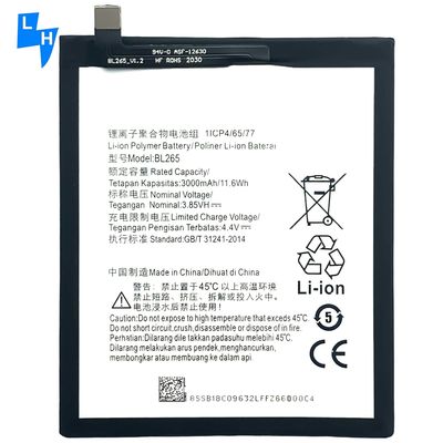 Aanpasbare 2800mAh mobiele batterij voor Moto M XT1662 XT1663 BL265