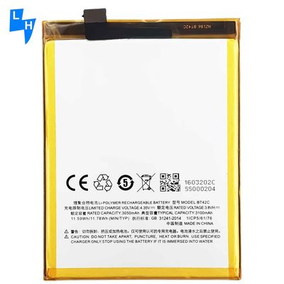 500 stuks OEM BT42C Meizu Blue Charm Note2 Mobiele telefoonbatterij voor MeiZu M2 NOTE
