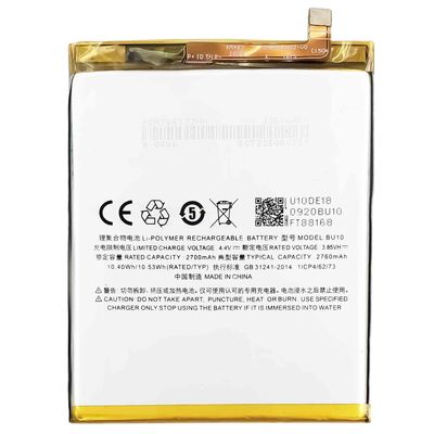 In voorraad 2760mAh mobiele telefoonbatterij Voor BU10 Meizu U10 3.85V oplaadbare batterijen