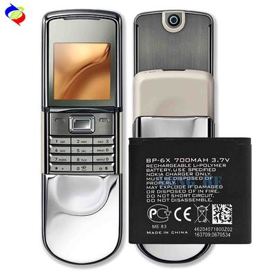 Zwarte BP-6X Lithiumbatterij voor Nokia 8800 8860 Sirocco N73i NK8800 Mobiele telefoon