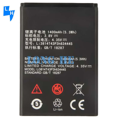 Mobiele telefoonbatterij 1400mAh oplaadbaar voor ZTE Blade L110 A112 V815W Li3814T43P3h634445