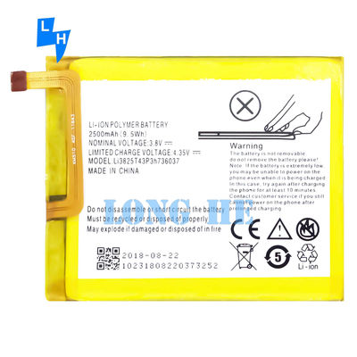 ZTE Blade A2 V7 Lite BV0720 Li3825T43P3h736037 Batterij met een hoge capaciteit 2500mAh OEM