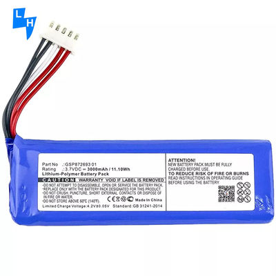 MP3/MP4-speler oplaadbaar GSP872693 P763098 03 luidsprekerbatterij voor JBL Flip 3 Grijs