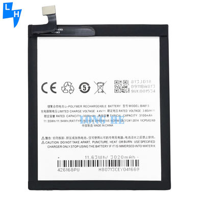 3100mAh oplaadbare batterijen voor Meizu V8 Pro OEM BA813 Cell Phone Version Battery