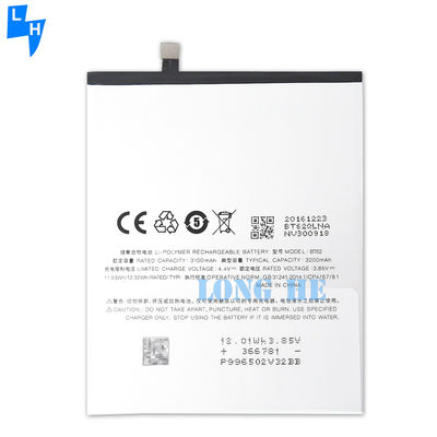 BT62 Lithiumpolymer vervangende batterij 3200mAh voor Meizu X M682Q