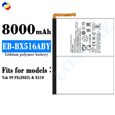 8000mAh Tabletbatterij EB-BX516ABY Voor Tab s9 FE2023 X510 100% Health Phone Battery