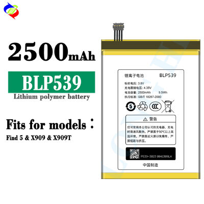 Batterij BLP539 2500mah Hoge kwaliteit vervanging voor Oppo X909 X909t Find5 telefoonbatterij