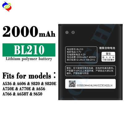 goede kwaliteit mobiele telefoonbatterij voor Lenovo BL210 S820 S650 A656 A766 A770E A750E A658T